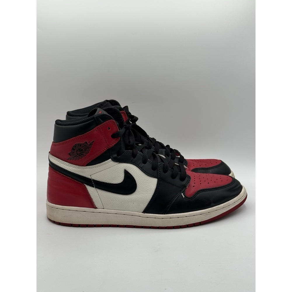 Jordan Air Jordan 1 Retro High OG Bred Toe 2018 555088-610 Black Red White SZ 13